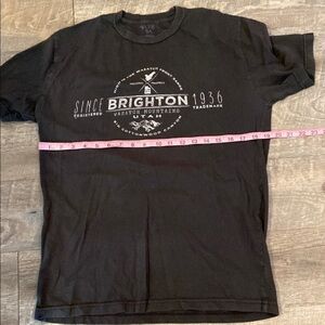 Brighton Black Short Sleeve Tee with Bold Chest Graphic